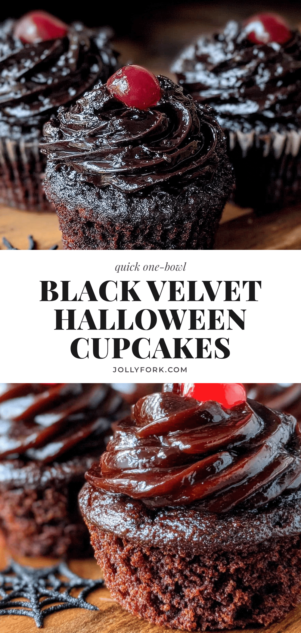 black velvet Halloween cupcakes recipe