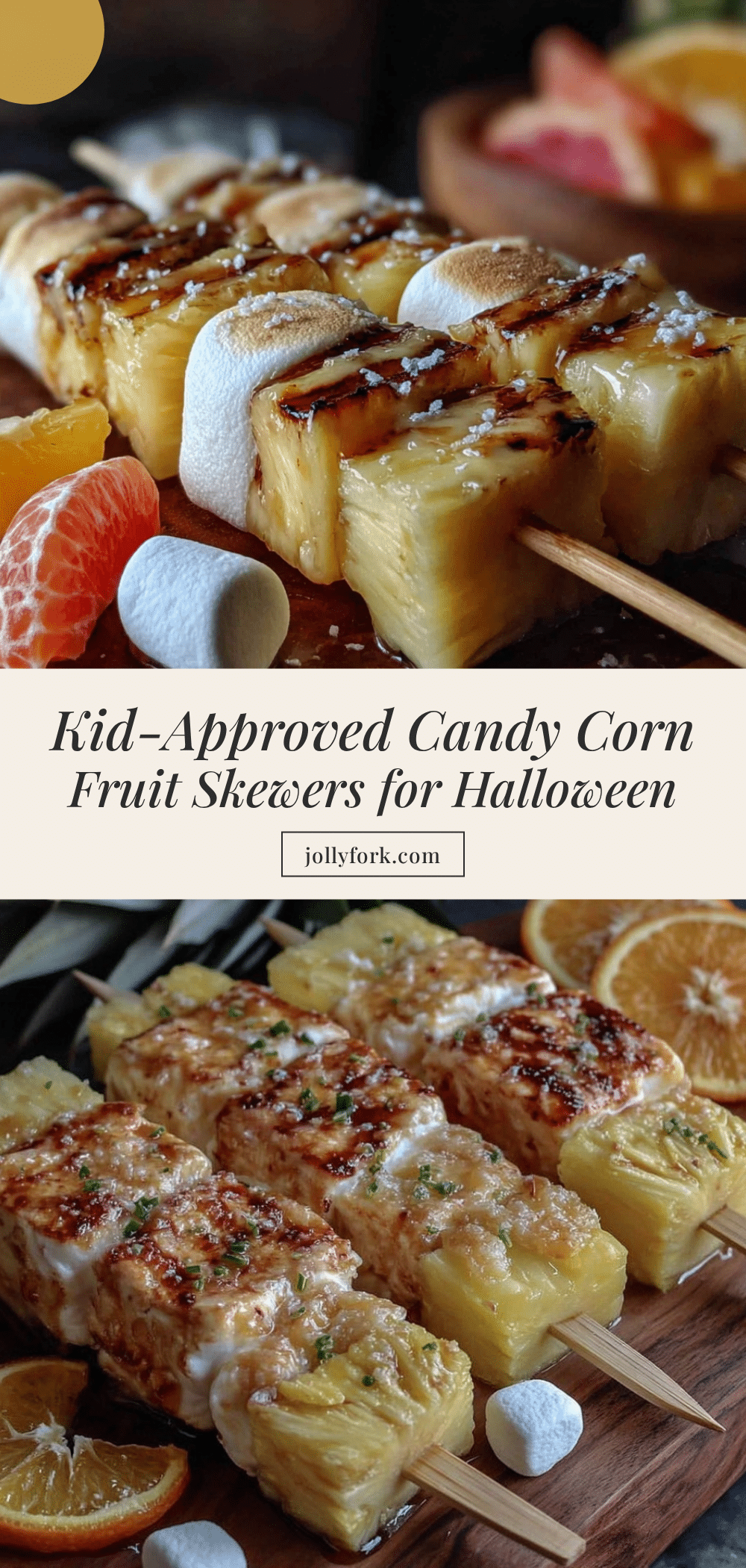 candy corn fruit skewers recipe