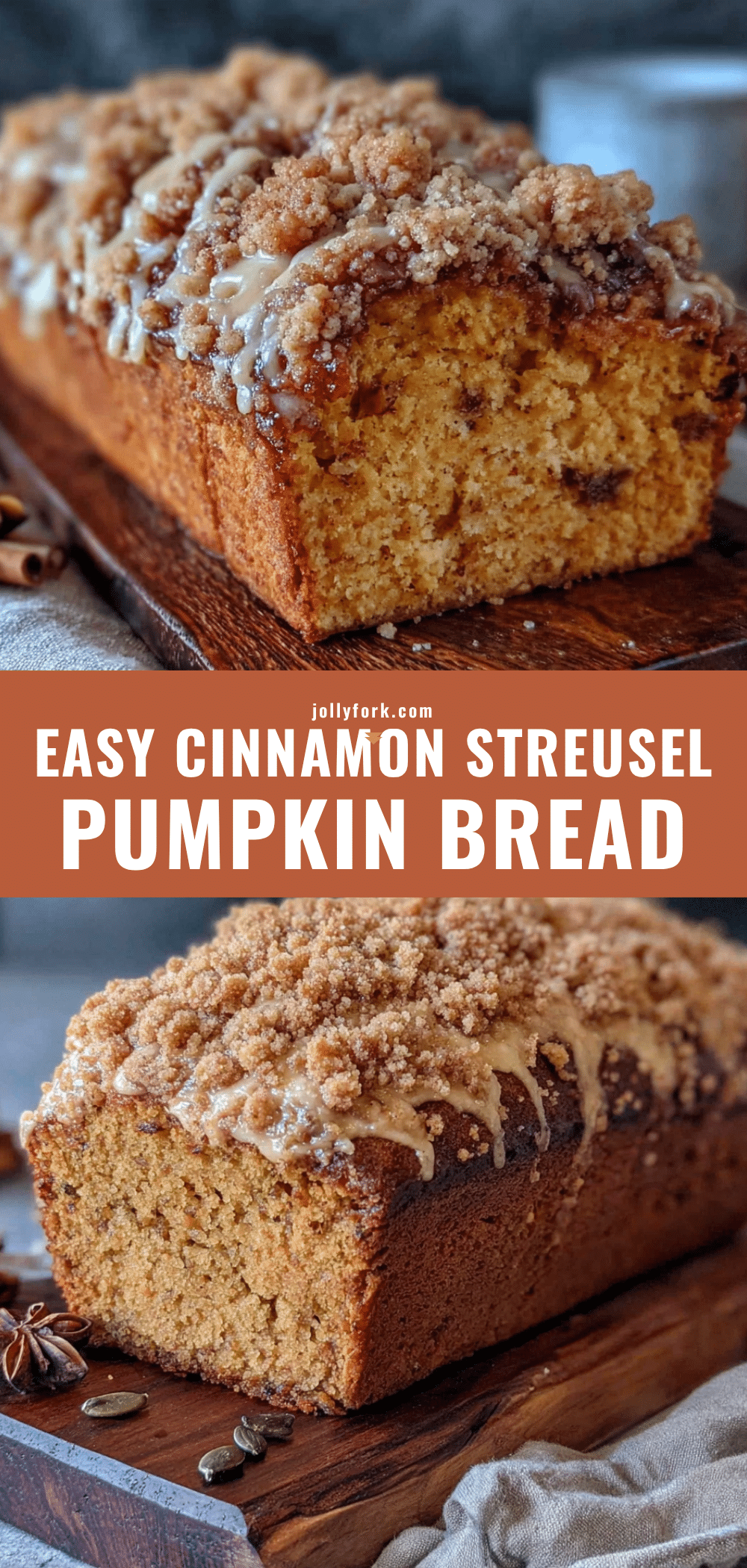 cinnamon streusel pumpkin bread recipe