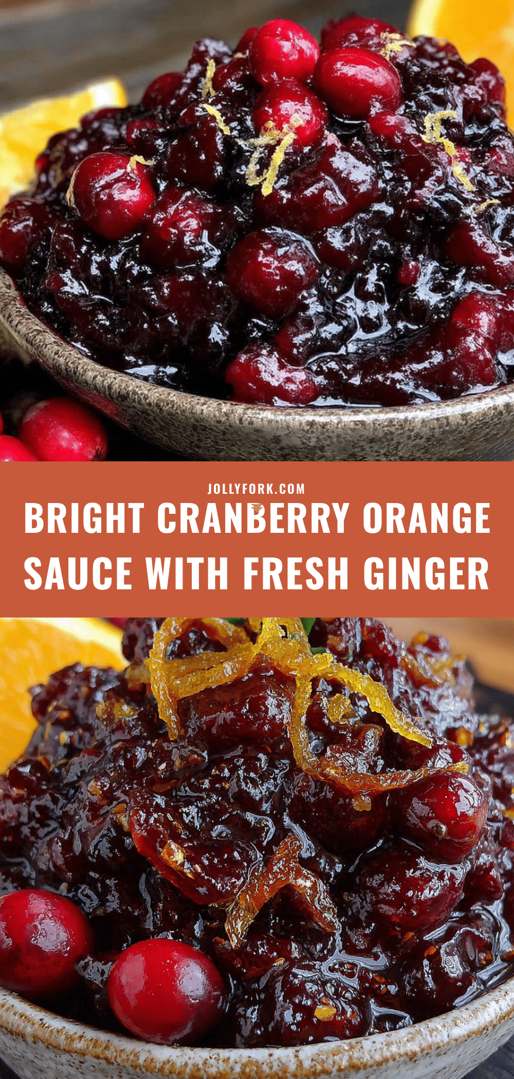 cranberry orange sauce with fresh ginger recipe