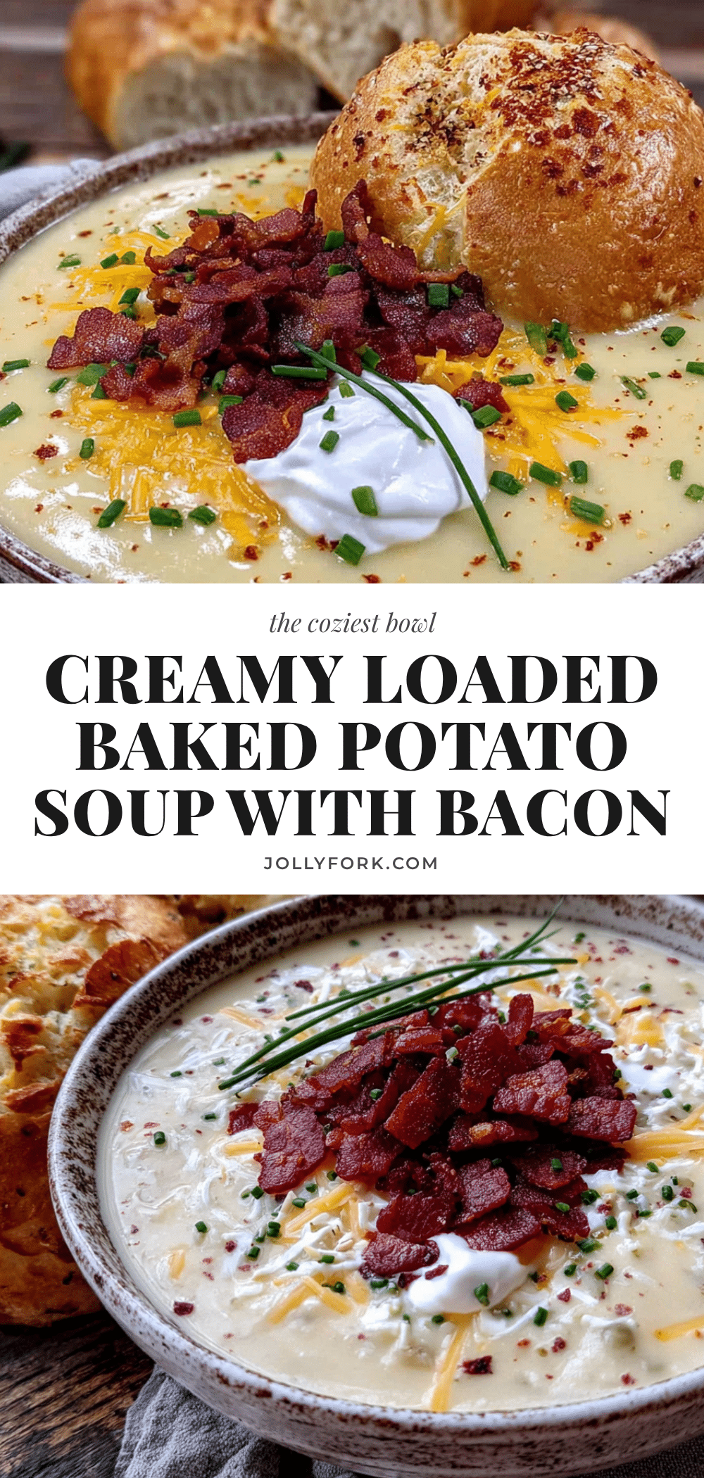 creamy loaded baked potato soup with bacon recipe