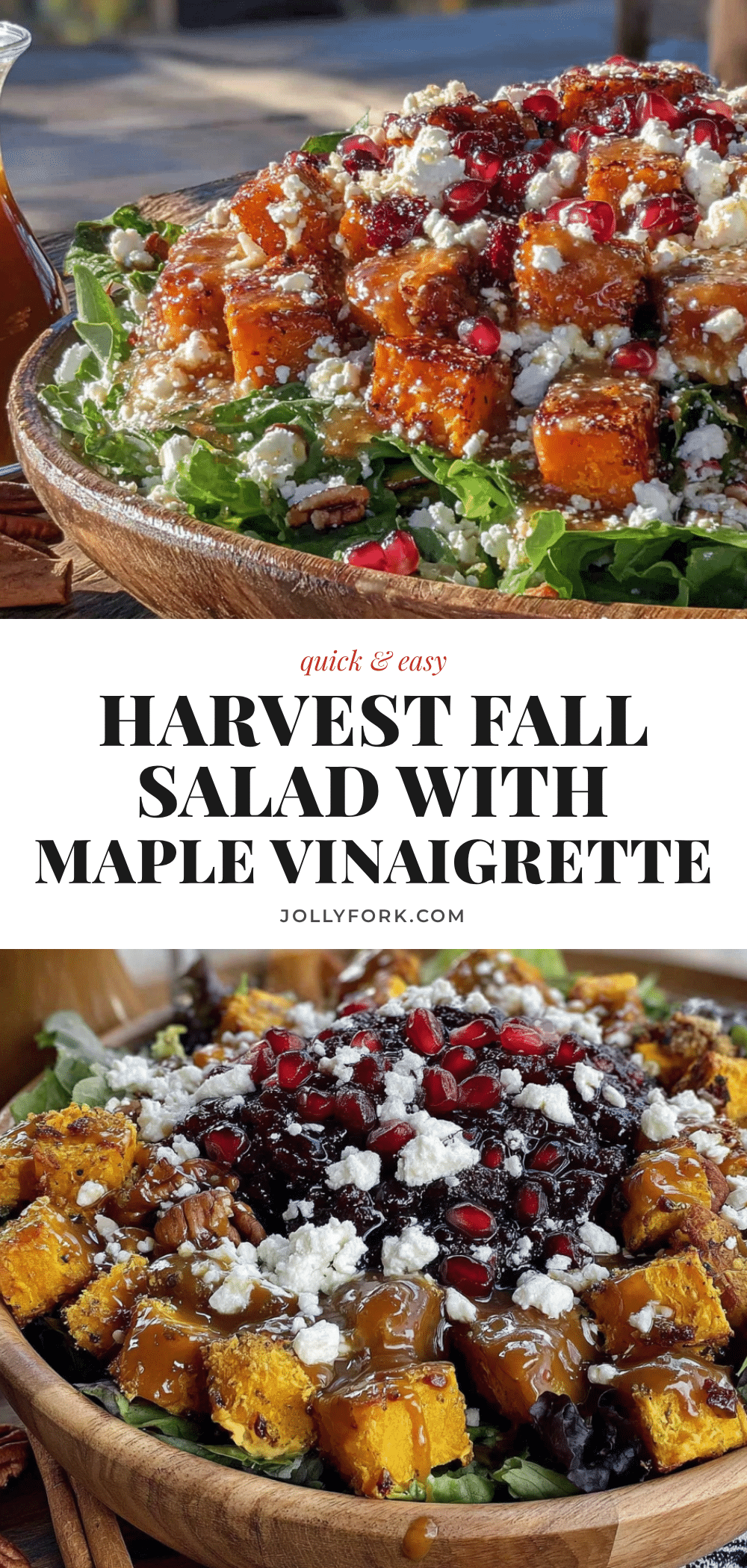 harvest fall salad with maple vinaigrette recipe