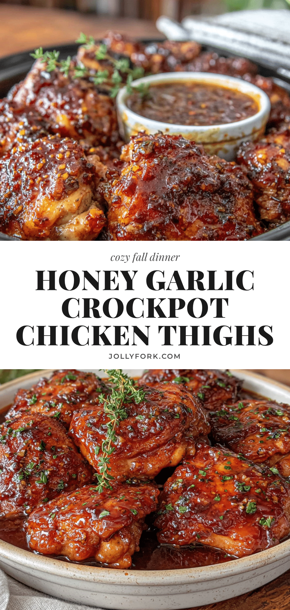 honey garlic crockpot chicken thighs recipe