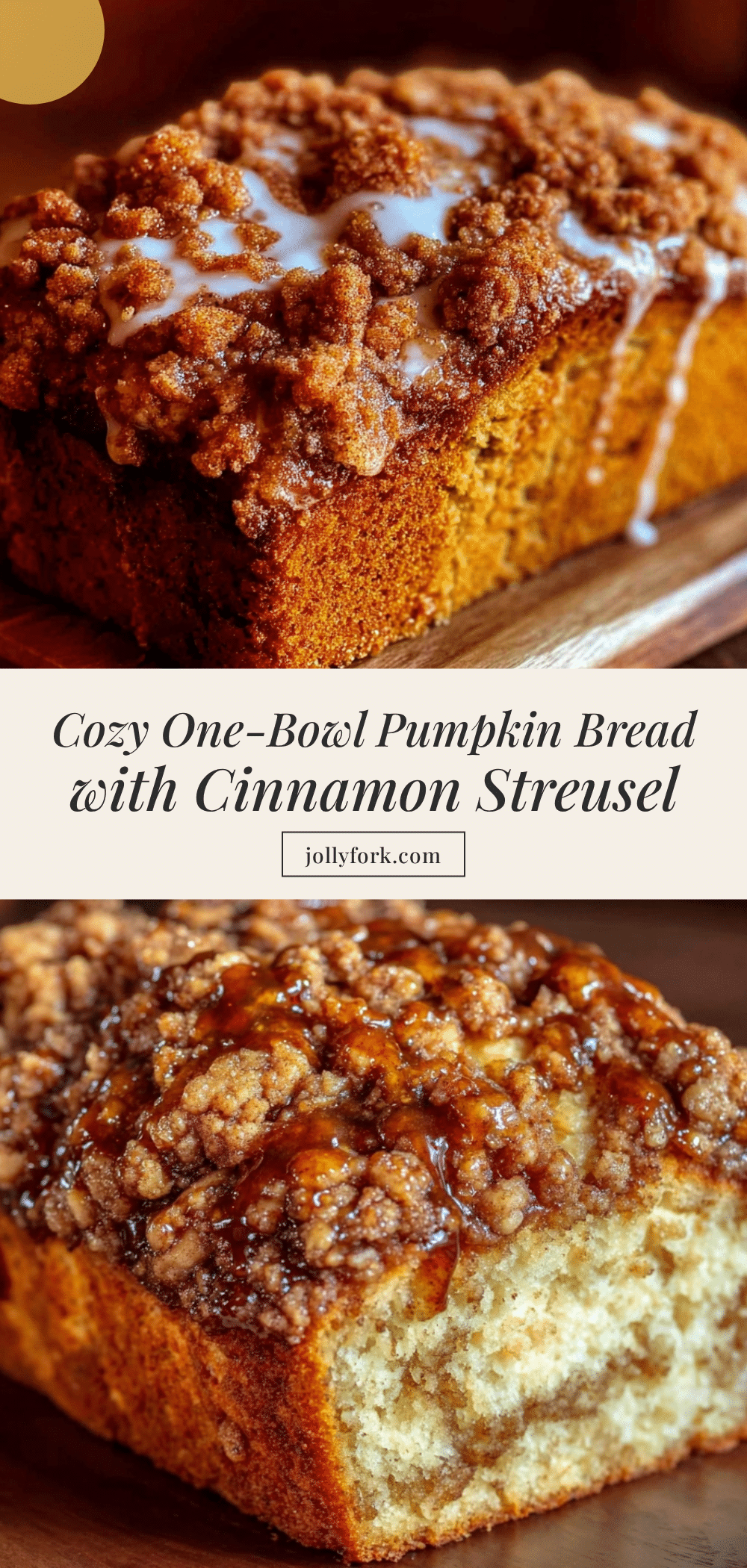 pumpkin bread with cinnamon streusel recipe