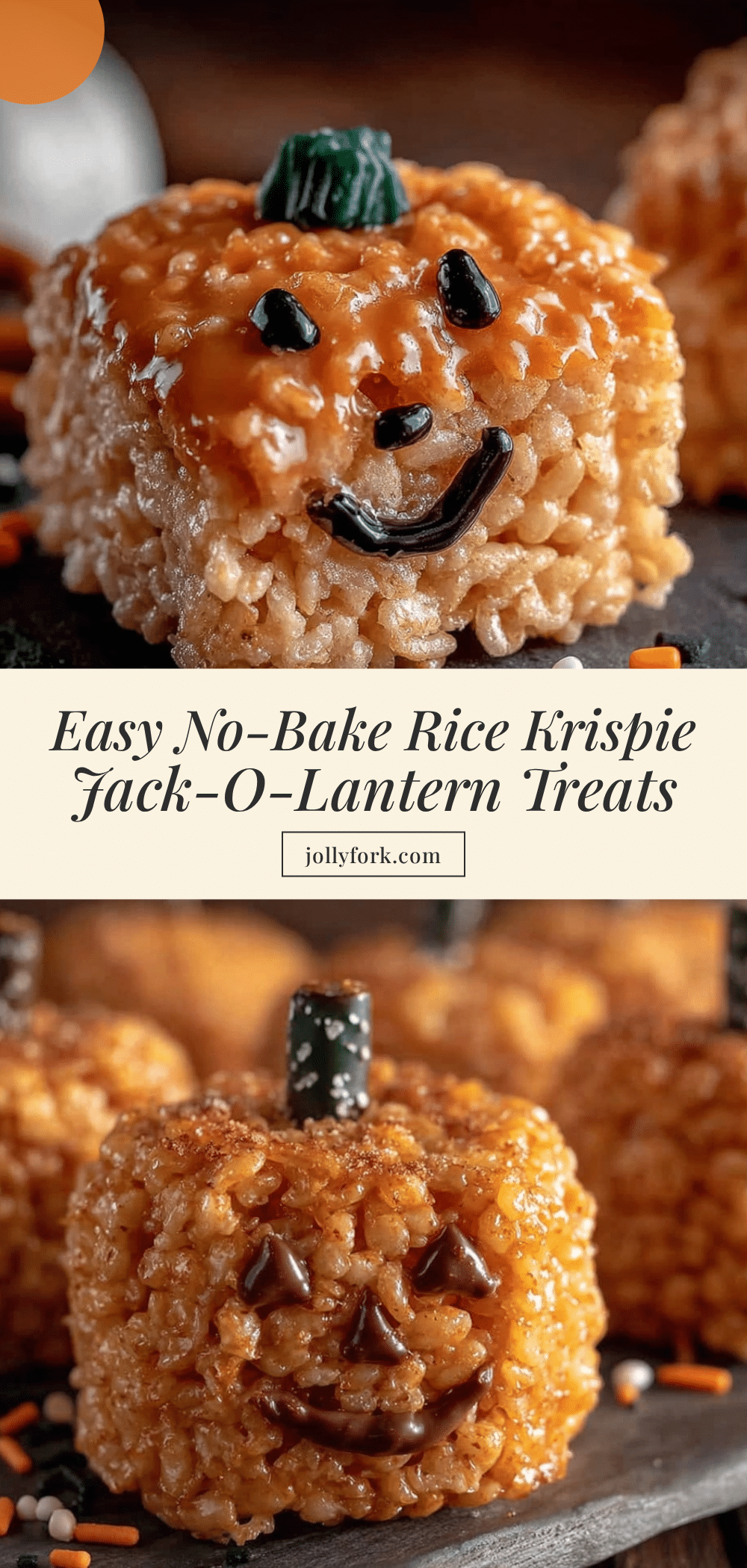 Rice Krispie Jack-O-Lantern Treats recipe