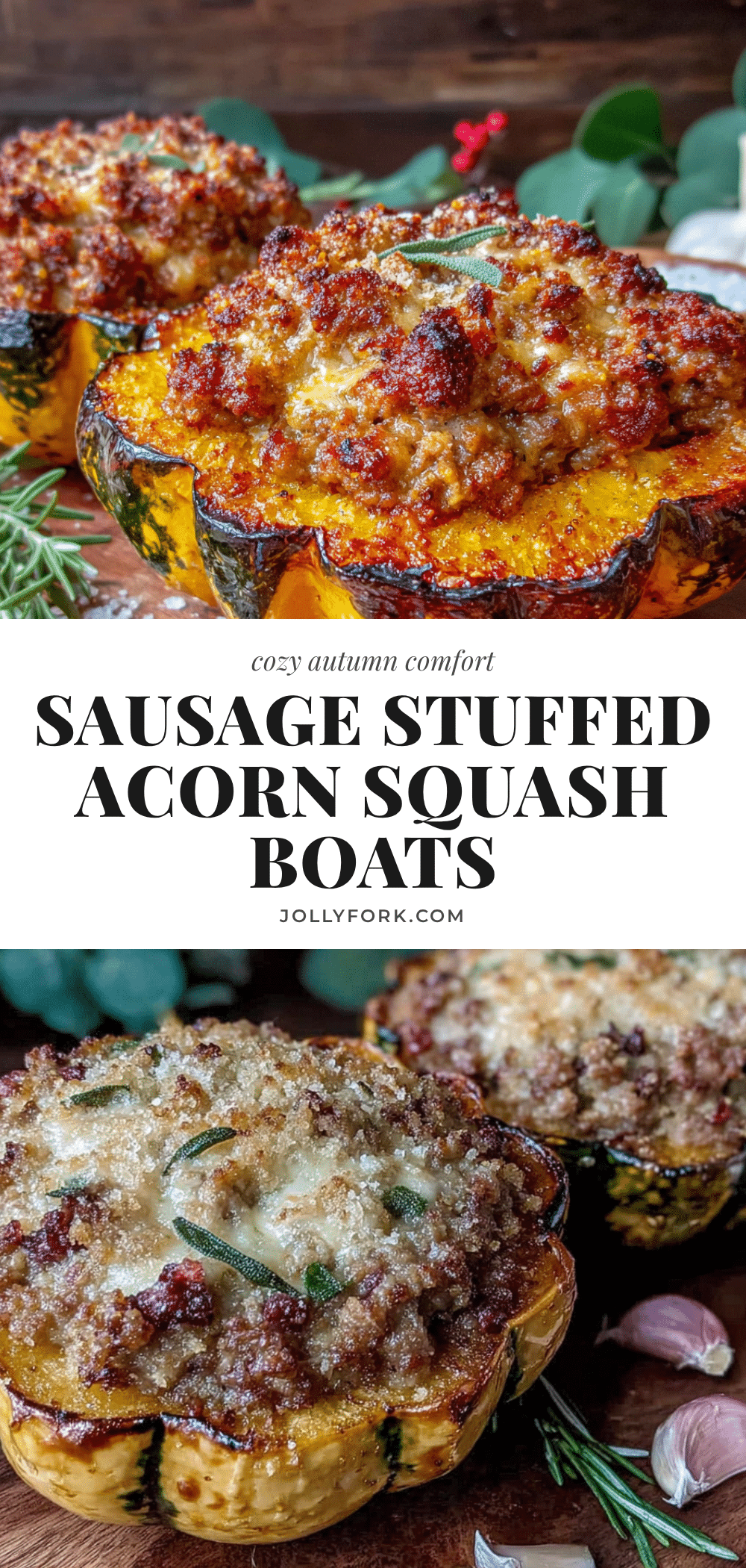 stuffed acorn squash boats recipe