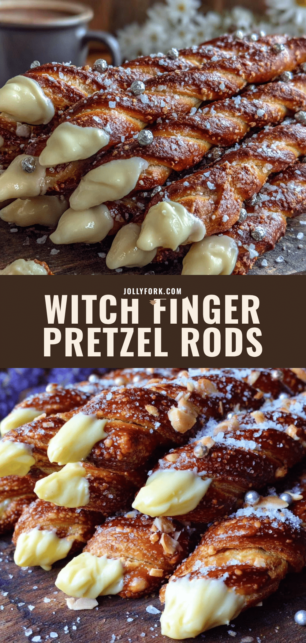 witch finger pretzel rods recipe